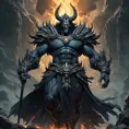 A fierce Hades, god of the underworld, Highly Detailed, Hyper Detailed, Powerful, Artstation, Vintage Illustration, Digital Painting, Sharp Focus, Smooth, Concept Art