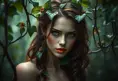 Alluring matte portrait of Poison Ivy in the style of Stefan Kostic, 8k, Highly Detailed, Intricate, Half Body, Matte Painting, Realistic, Sharp Focus, Fantasy by Greg Rutkowski