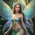 An ethereal fairy from Celtic mythology, wings shimmering with iridescent hues, Highly Detailed, Half Body, Gorgeous, Stunning, Elegant by Stanley Artgerm Lau