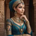 An elegant queen from ancient Egypt with intricate henna tattoos, Highly Detailed, Half Body, Gorgeous, Stunning, Elegant by Stanley Artgerm Lau