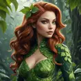 Alluring matte portrait of Poison Ivy in the style of Stefan Kostic, 8k, Highly Detailed, Intricate, Half Body, Matte Painting, Realistic, Sharp Focus, Fantasy by Greg Rutkowski