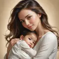 a loving woman embracing her child, Highly Detailed, Half Body, Gorgeous, Stunning, Elegant by Stanley Artgerm Lau