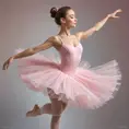 a graceful ballerina in a flowing pink tutu, leaping through the air with effortless elegance, Highly Detailed, Half Body, Gorgeous, Stunning, Elegant by Stanley Artgerm Lau