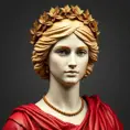 Classical Roman matron with laurel wreath, Highly Detailed, Half Body, Gorgeous, Stunning, Elegant