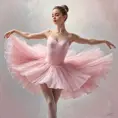 a graceful ballerina in a flowing pink tutu, leaping through the air with effortless elegance, Highly Detailed, Half Body, Gorgeous, Stunning, Elegant by Stanley Artgerm Lau