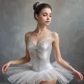 ethereal ballerina, graceful lines, gossamer tutu, and an expression of serene beauty, Highly Detailed, Half Body, Gorgeous, Stunning, Elegant by Stanley Artgerm Lau, Stefan Kostic