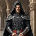 Aguilar de Nerha, the Assassin of the Spanish Inquisition, with a Gothic-inspired outfit and a pair of daggers