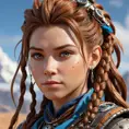 Steampunk portrait of Aloy from Horizon Zero Dawn