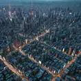 Neo-Tokyo from Akira, post-bubble Japan, showcasing a city rebuilt on the ashes of old Tokyo, similar to the real-life reconstruction of Tokyo post-WWII. 