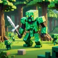 Minecraft  enemy in green setting