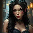 Steampunk portrait of the Beautiful Tifa Lockhart from Final Fantasy