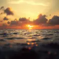 Sunset over the ocean