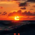 Sunset over the ocean