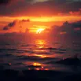 Sunset over the ocean