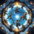 Game characters from Apex Legends fighting
