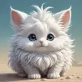 CUTE AND ADORABLE FLUFFY cute creature FANTASY, DREAMLIKE, SURREALISM, SUPER CUTE