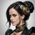 Steampunk portrait of Eva Green