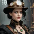 Steampunk portrait of Eva Green