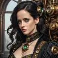 Steampunk portrait of Eva Green