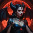 Dramatic fantasy artwork of Vampire Princess Jasmine,  transformed into a powerful bat-like creature with glowing red eyes,  surrounded by swirling shadows and moonlight,  dark and moody atmosphere