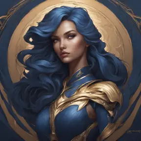 Alluring matte portrait of the beautiful Kayle in dark blue, 8k, Highly Detailed, Intricate, Realistic, Sharp Focus, Volumetric Lighting, Fantasy, Elegant by Stanley Artgerm Lau, Alphonse Mucha, WLOP, Stefan Kostic