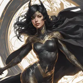 Alluring matte portrait of the beautiful Cassandra Cain in black, 8k, Highly Detailed, Intricate, Realistic, Sharp Focus, Volumetric Lighting, Fantasy, Elegant by Stanley Artgerm Lau, Alphonse Mucha, WLOP, Stefan Kostic