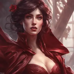 Alluring matte portrait of the beautiful Fiora in dark red, 8k, Highly Detailed, Intricate, Realistic, Sharp Focus, Volumetric Lighting, Fantasy, Elegant by Stanley Artgerm Lau, Alphonse Mucha, WLOP, Stefan Kostic