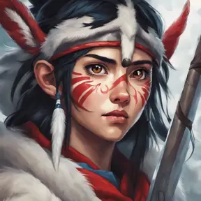 portrait of princess mononoke, 4k, 4k resolution, 8k, Hyper Detailed, Anime by Stanley Artgerm Lau