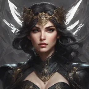 Alluring matte portrait of the beautiful Fiora in black, 8k, Highly Detailed, Intricate, Realistic, Sharp Focus, Volumetric Lighting, Fantasy, Elegant by Stanley Artgerm Lau, Alphonse Mucha, WLOP, Stefan Kostic