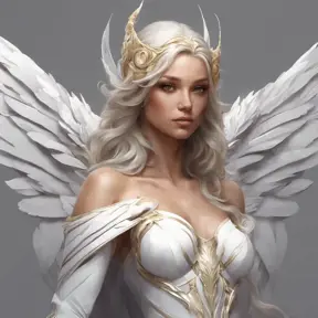 Alluring matte portrait of the beautiful Kayle in white, 8k, Highly Detailed, Intricate, Realistic, Sharp Focus, Volumetric Lighting, Fantasy, Elegant by Stanley Artgerm Lau, Alphonse Mucha, WLOP, Stefan Kostic