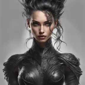 Alluring matte portrait of a fierce beautiful Lyx in black, 8k, Highly Detailed, Intricate, Half Body, Realistic, Sharp Focus, Volumetric Lighting, Fantasy, Elegant by Stanley Artgerm Lau, WLOP, Stefan Kostic