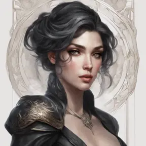 Alluring matte portrait of the beautiful Fiora in black, 8k, Highly Detailed, Intricate, Realistic, Sharp Focus, Volumetric Lighting, Fantasy, Elegant by Stanley Artgerm Lau, Alphonse Mucha, WLOP, Stefan Kostic