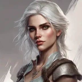 Alluring matte portrait of a beautiful Ciri in The WItcher3 style, 8k, Highly Detailed, Intricate, Half Body, Realistic, Sharp Focus, Volumetric Lighting, Fantasy, Elegant by Stanley Artgerm Lau, Alphonse Mucha, WLOP