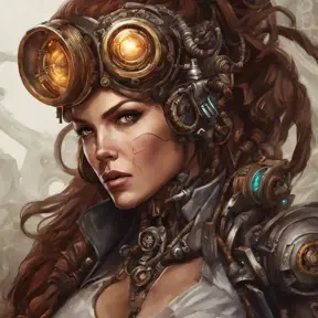 Steampunk portrait of Sarah Kerrigan, Highly Detailed, Intricate, Artstation, Beautiful, Digital Painting, Sharp Focus, Concept Art, Elegant