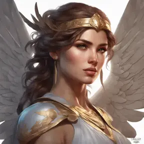 Alluring matte portrait of a beautiful Kassandra with wings, 8k, Highly Detailed, Intricate, Half Body, Realistic, Sharp Focus, Volumetric Lighting, Fantasy, Elegant by Stanley Artgerm Lau, Alphonse Mucha, WLOP