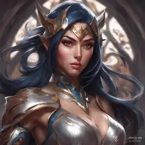 Matte portrait of Irelia from League of Legends with tattoos, 8k, Highly Detailed, Powerful, Alluring, Artstation, Magical, Digital Painting, Photo Realistic, Sharp Focus, Volumetric Lighting, Concept Art by Stanley Artgerm Lau, Alphonse Mucha, Greg Rutkowski