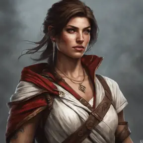 Matte portrait of Kassandra from Assassins Creed with tattoos, 8k, Highly Detailed, Powerful, Alluring, Artstation, Magical, Digital Painting, Photo Realistic, Sharp Focus, Volumetric Lighting, Concept Art by Stanley Artgerm Lau, Alphonse Mucha, Greg Rutkowski