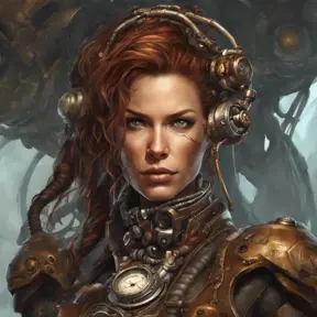 Steampunk portrait of Sarah Kerrigan, Highly Detailed, Intricate, Artstation, Beautiful, Digital Painting, Sharp Focus, Concept Art, Elegant