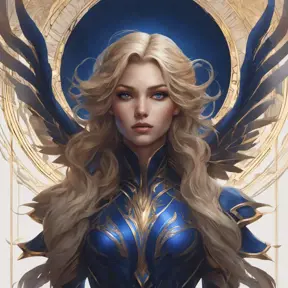 Alluring matte portrait of the beautiful Kayle in dark blue, 8k, Highly Detailed, Intricate, Realistic, Sharp Focus, Volumetric Lighting, Fantasy, Elegant by Stanley Artgerm Lau, Alphonse Mucha, WLOP, Stefan Kostic