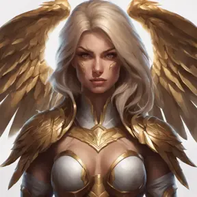 Matte portrait of Kayle from League of Legends with tattoos, 8k, Highly Detailed, Powerful, Alluring, Artstation, Magical, Digital Painting, Photo Realistic, Sharp Focus, Volumetric Lighting, Concept Art by Stanley Artgerm Lau, Alphonse Mucha, Greg Rutkowski