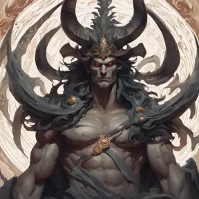 Matte portrait of a fierce Hades, god of the underworld, 4k, Highly Detailed, Hyper Detailed, Powerful, Artstation, Vintage Illustration, Digital Painting, Sharp Focus, Smooth, Concept Art by Stanley Artgerm Lau, Alphonse Mucha, Greg Rutkowski