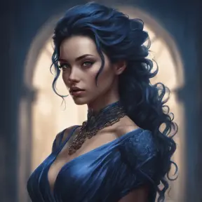 Alluring matte portrait of a fierce beautiful Vex in dark blue, 8k, Highly Detailed, Intricate, Half Body, Realistic, Sharp Focus, Volumetric Lighting, Fantasy, Elegant by Stanley Artgerm Lau, WLOP, Stefan Kostic