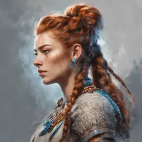 Alluring highly detailed matte portrait of a beautiful Aloy with shimmering hair in the style of Stefan Kostic, 8k, High Definition, Highly Detailed, Intricate, Half Body, Realistic, Sharp Focus, Fantasy, Elegant