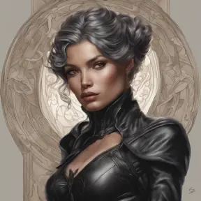 Alluring matte portrait of a beautiful Bel'veth wearing black leather, 8k, Highly Detailed, Intricate, Half Body, Realistic, Sharp Focus, Volumetric Lighting, Fantasy, Elegant by Stanley Artgerm Lau, Alphonse Mucha, WLOP