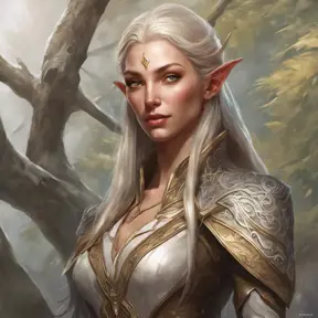 D&D concept art of gorgeous elven woman in the style of Stefan Kostic, 8k, High Definition, Highly Detailed, Intricate, Half Body, Realistic, Sharp Focus, Fantasy, Elegant by Stanley Artgerm Lau, WLOP