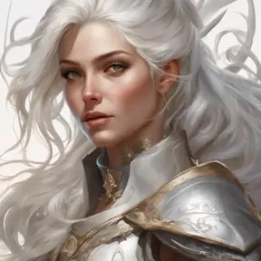 Alluring highly detailed matte portrait of a beautiful white haired paladin girl in the style of Stefan Kostic, 8k, High Definition, Highly Detailed, Intricate, Half Body, Realistic, Sharp Focus, Fantasy, Elegant by Stanley Artgerm Lau, Alphonse Mucha, Greg Rutkowski