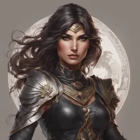 Alluring matte portrait of a beautiful Kassandra wearing black leather, 8k, Highly Detailed, Intricate, Half Body, Realistic, Sharp Focus, Volumetric Lighting, Fantasy, Elegant by Stanley Artgerm Lau, Alphonse Mucha, WLOP