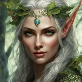 Closeup of a beautiful female fantasy forest elf, Highly Detailed, Intricate, Epic, Digital Painting, Realistic, Smooth, Volumetric Lighting, Concept Art, Elegant