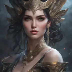 Alluring matte closeup portrait of a beautiful Morgana, 8k, Highly Detailed, Intricate, Realistic, Sharp Focus, Volumetric Lighting, Fantasy, Elegant by Stanley Artgerm Lau, WLOP