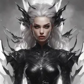 Alluring matte portrait of a fierce beautiful Lyx in black, 8k, Highly Detailed, Intricate, Half Body, Realistic, Sharp Focus, Volumetric Lighting, Fantasy, Elegant by Stanley Artgerm Lau, WLOP, Stefan Kostic